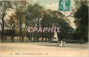 Old Postcard Sens Jeu de Paume Promenade