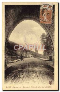 Old Postcard Auvergne output side Lioran Tunnel