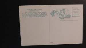Mint United States USA Postcard RPPC Fighting the Flames Detroit Michigan