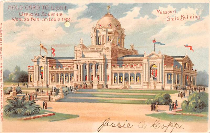 Worlds Fair, St Louis, MO USA 1904 Missouri State Building 1906 writing on front