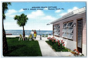 c1950's View Of Mirando Beach Cottages Daytona Beach Florida FL Vintage Postcard