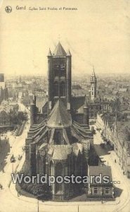 Eglise Saint Nicholas et Panorama Gand, Belgium Unused 