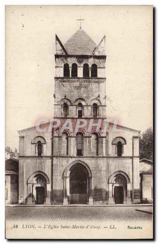 Postcard Old Lyon Church of Saint Martin d'Ainay