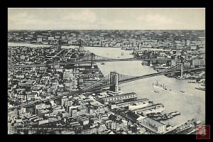 East River Showing Brooklyn, Manhattan and williamsburg Bridges, NYC  