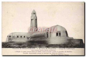 Old Postcard Douaumont Ossuary Rear Catholic Chapel monument