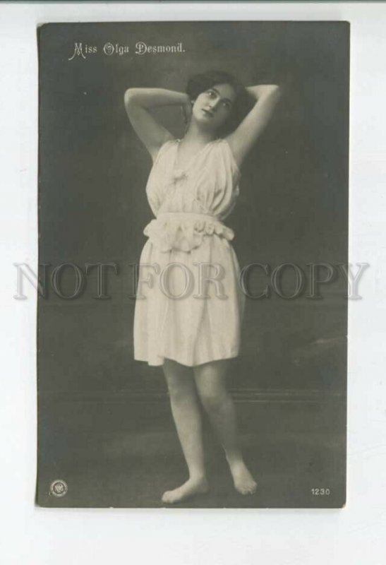 478300 Miss OLGA DESMOND German DANCER actress living statue PHOTO postcard