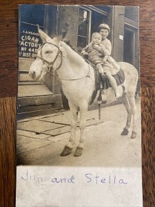 H94/ Cincinnati Ohio RPPC Postcard c1910 Horse Kids Weaver Cigar Factory50