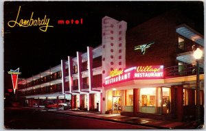 1965 Lombardy Motel Atlantic City New Jersey NJ Swimming Pool Posted Postcard