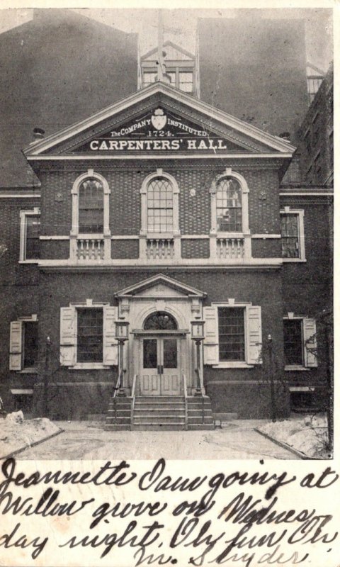 Pennsylvania Philadelphia Carpenters' Hall 1907