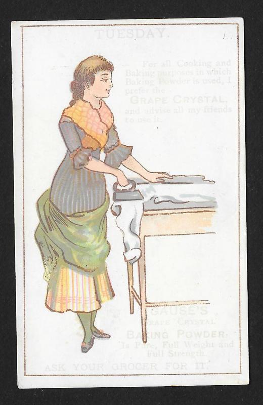 VICTORIAN TRADE CARDS (2) Grape Crystal Baking Powder