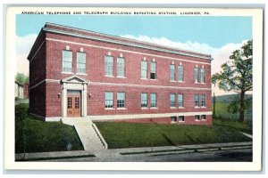 c1940's American Telephone And Telegraph Building Ligonier Pennsylvania Postcard