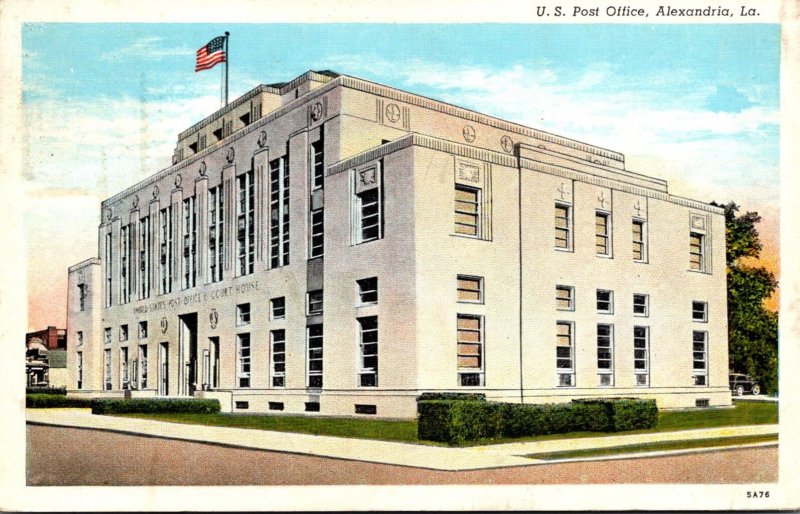 Louisiana Alexandria Post Office 1938 Curteich