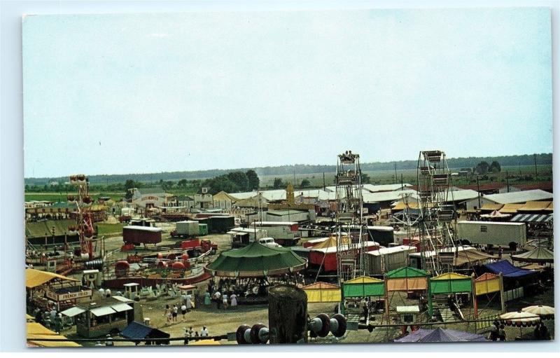 *Amusement Area Kent & Sussex Fair Harrington Delaware State Fair Postcard C02