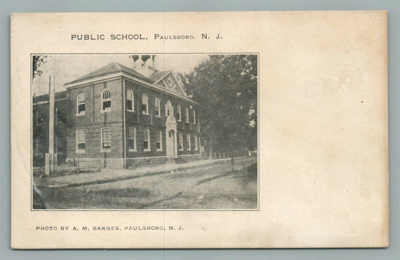 PAULSBORO NJ PUBLIC SCHOOL ANTIQUE POSTCARD