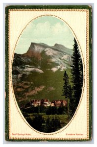 Banff Springs Hotel Alberta Canada Embossed Faux Frame Postcard N22