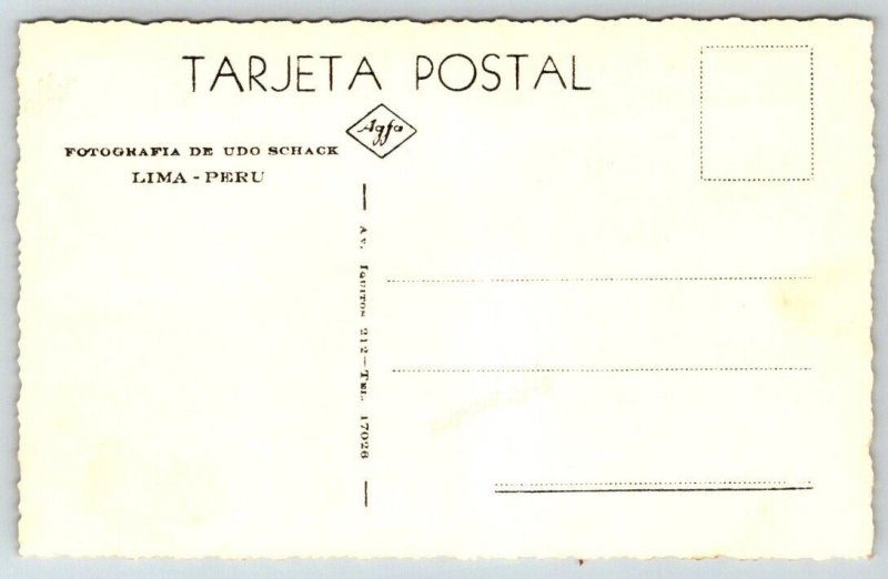 RPPC  Lima  Peru  Waterfall    Photo  Postcard  c1920