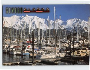 Postcard Beautiful View of Seward Boat Harbor Seward Alaska USA