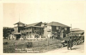Postcard RPPC 1926 California Pismo Beach Hotel El Pismo automobiles 23-13051
