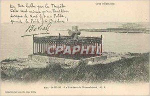 Postcard Old Saint Malo Emerald Coast Tomb of Chateaubriand Botrel