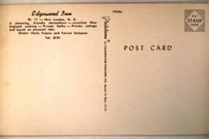 Unused 1950's EDGEWOOD INN - New London New Hampshire NH postcard y2931