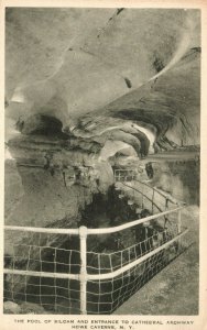 Vintage Postcard The Pool of Siloam & Entrance to Cathedral Archway Howe Caverns