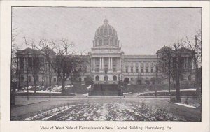 Pennsylvania Harrisburg View Of West Side Of Pennsylvanias New Capitol Building