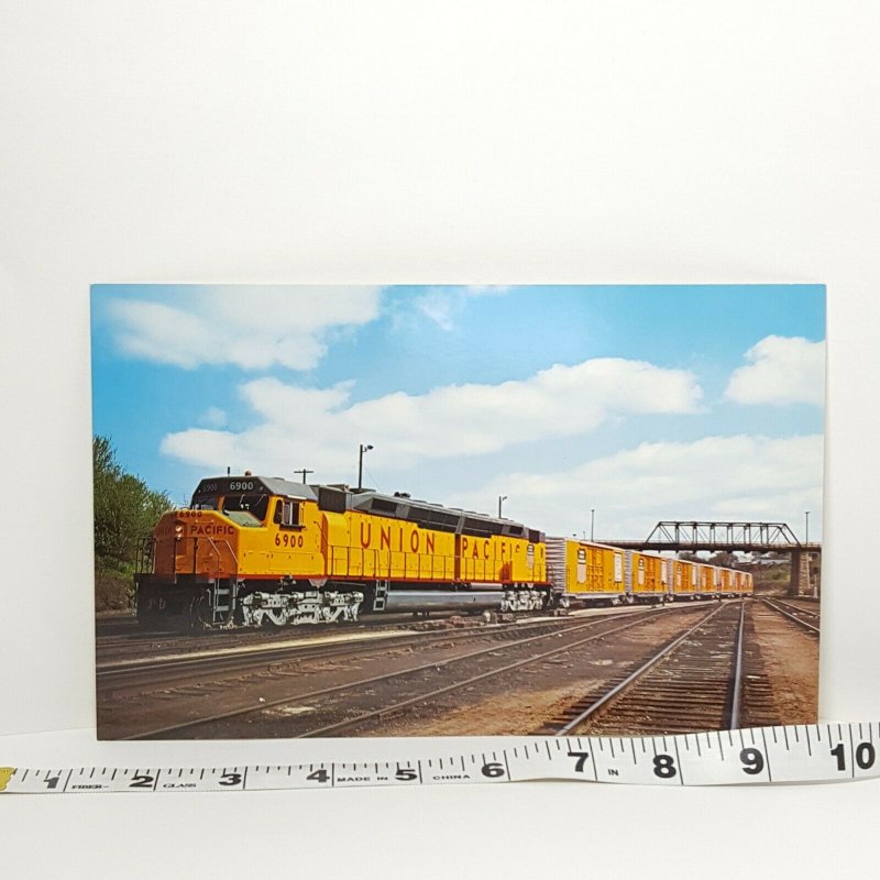 Union Pacific Centennial Locomotive Railroad Train Oversize Vintage Postcard