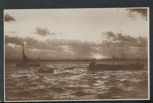 Coastal Scenery Postcard - Lingering Light, Boats on The Water  RS17774