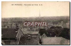 Postcard Old Puteaux panorama of Paris Eiffel Tower