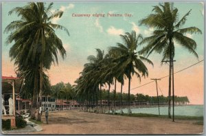 PANAMA BAY CAUSEWAY ANTIQUE POSTCARD