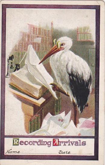 Birth Stork Recording Arrivals 1910