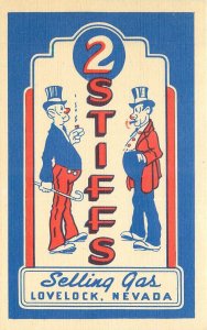 1940s Lovelock Nevada Gas station advertising Teich Postcard 25-1236