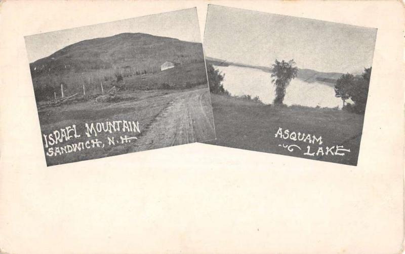 Sandwich New Hampshire Israel Mt Asquam Lake Multiview Antique Postcard K92550