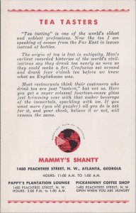 Postcard Tea Tasters Mammy's Shanty Atlanta Georgia GA