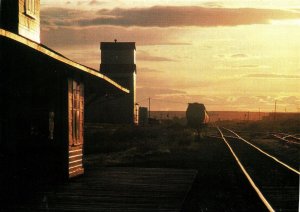 HANDCRAFTED CONTINENTAL SIZE POSTCARD GRIMSHAW STATION CANADA (Alberta)