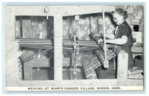 Weaving At Warp's Pioneer Village Craft Shop Minden Nebraska NE Postcard  