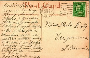 Hoosier Poet James Whitcomb Riley Birthplace Greenfield Indiana Postcard 1912