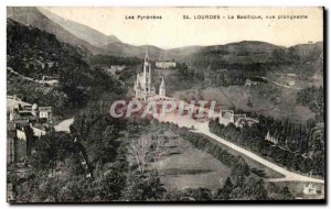 Old Postcard The Pyrenees Lourdes Basillque The bird's eye view