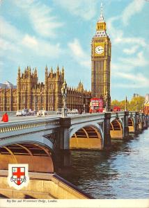 BR90539 big ben and westminster bridge london double decker bus  uk