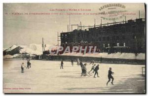 Old Postcard of Sports & # 39hiver Skating Rink Superbagneres tray and the ne...