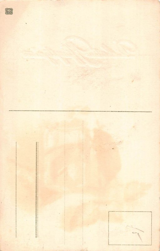 Pentecost Greetings Humanized Maybug Jar Ladybug vintage postcard C318