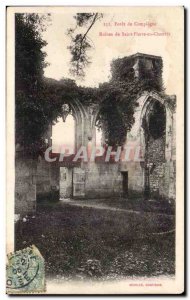 Old Postcard Forest of Compiegne St. Pierre Ruins Chastres