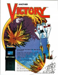 Victory Vintage Video Arcade Game Magazine AD 1982 Mouser Teaser Front Space Age