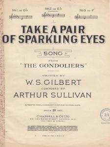 Take A Pair Of Sparkling Eyes 1950s Sheet Music