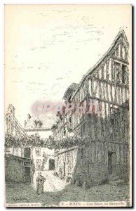 Rouen - Danen Court - Martainville street - Old Postcard