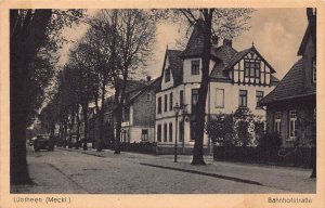L113 Germany Lubtheen Bahnhofstrasse 1955 postcard