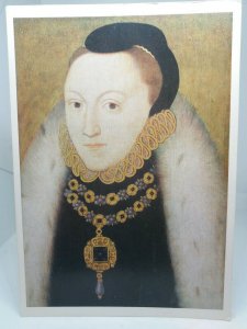 Queen Elizabeth 1st 1665 -1714 Vtg Art Painting Portrait Postcard Michael Dahl