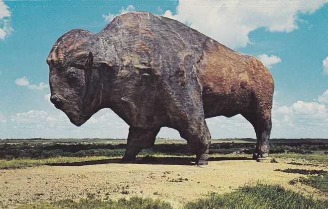 Giant Buffalo Monument - Jamestown ND, North Dakota