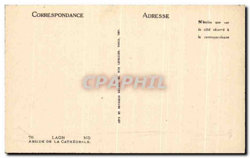 Old Postcard Laon Apse From the Cathedral