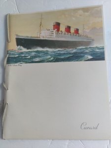 R.M.S. Queen Mary Gala Dinner Menu Saturday 25, 1957 - Cunard